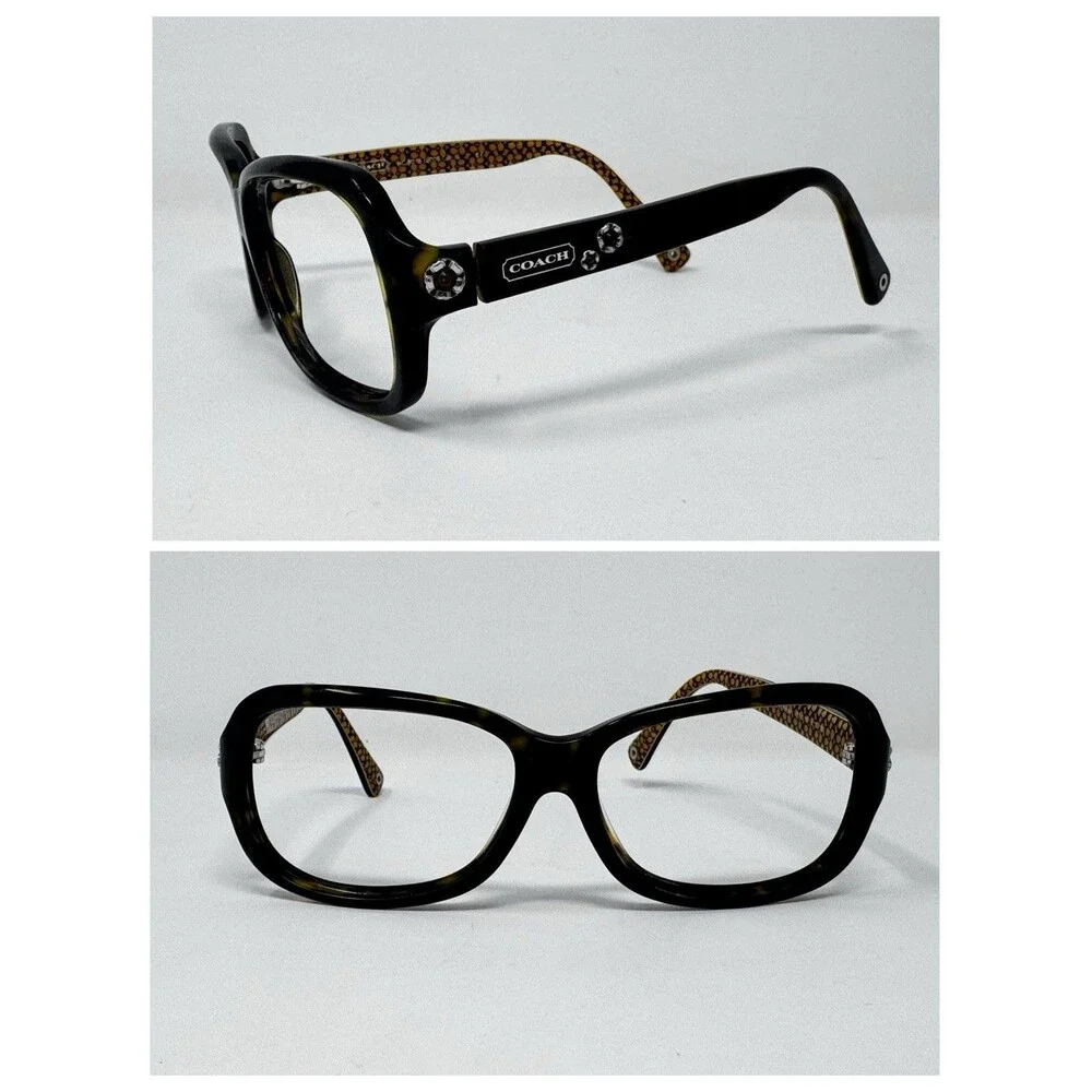 Coach HC8016 Clara L008 Dark Tortoise Eyeglass Frames 57-15-130